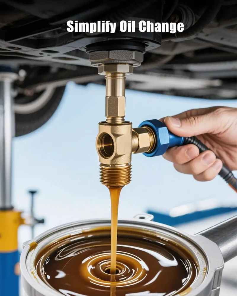 Heavy Duty Steel Oil Drain Valve Adapter With 27mm X 2.0 Thread For Cars Trucks And Generators Extends Recessed Pans Plug And Play Setup Bulletproof Leak Seal Quick Drain Kit
