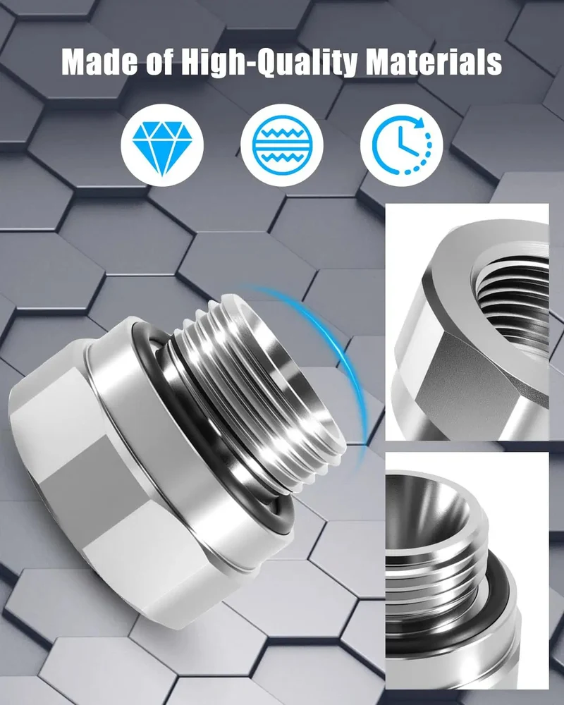 Heavy Duty Steel Oil Drain Valve Adapter With 27mm X 2.0 Thread For Cars Trucks And Generators Extends Recessed Pans Plug And Play Setup Bulletproof Leak Seal Quick Drain Kit