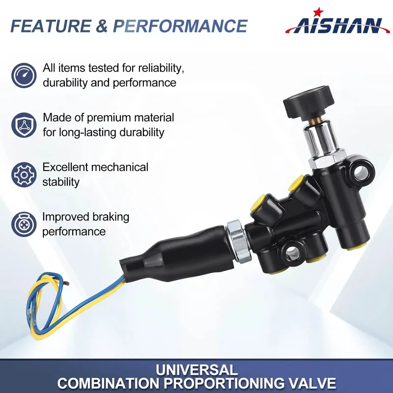 Universal Adjustable Proportioning Valve Kit With Easy Turn Knob For Master Cylinder 260-13190 260-11179 Heavy Duty Aftermarket Brake System Upgrade Crank That Stopping Power For Trucks