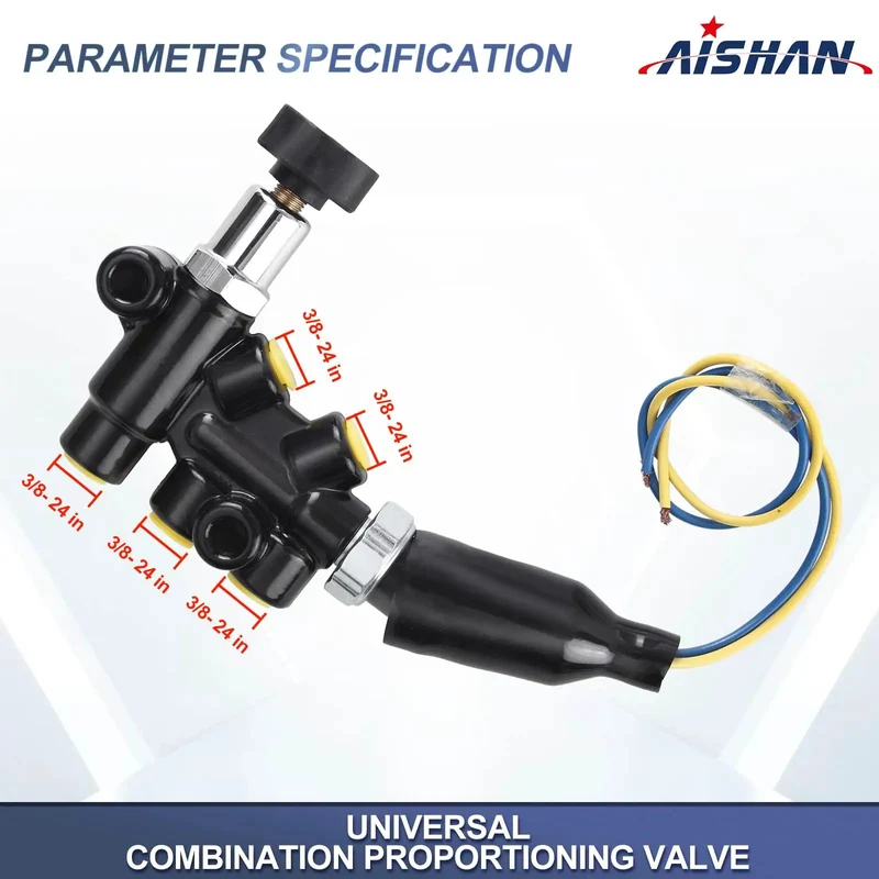 Universal Adjustable Proportioning Valve Kit With Easy Turn Knob For Master Cylinder 260-13190 260-11179 Heavy Duty Aftermarket Brake System Upgrade Crank That Stopping Power For Trucks
