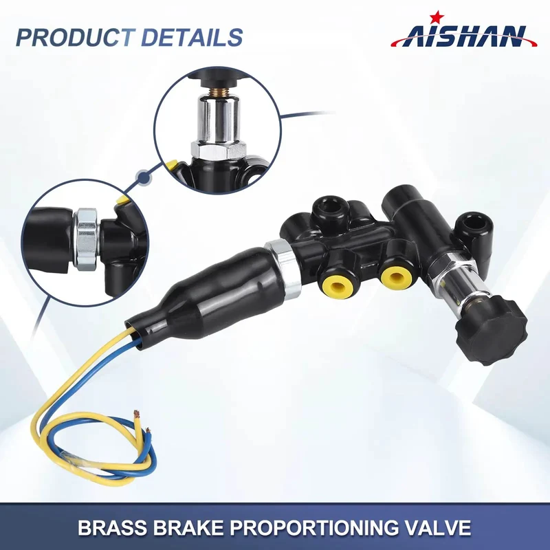 Universal Adjustable Proportioning Valve Kit With Easy Turn Knob For Master Cylinder 260-13190 260-11179 Heavy Duty Aftermarket Brake System Upgrade Crank That Stopping Power For Trucks