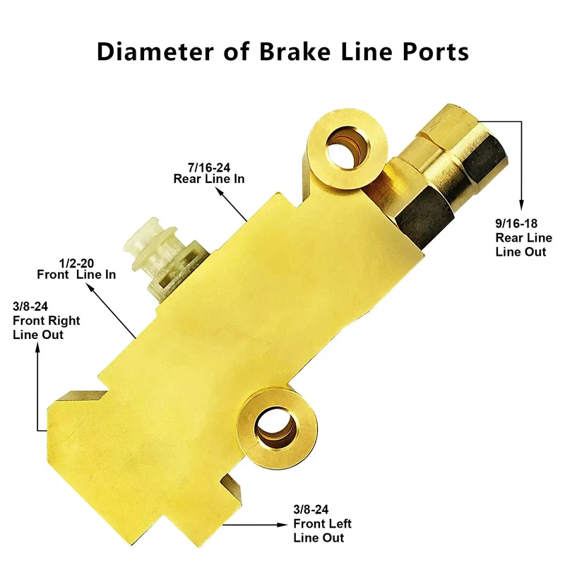 Dang Solid Brass PV4 Proportioning Valve Hardened Upgrade For Ford Chevy Mopar Classic Truck And Hotrod Disc Brake System Four Wheel Conversion That Slams Your Pedal Back Up When You Hit The Brakes And Handles Every Job With Ease And Precision