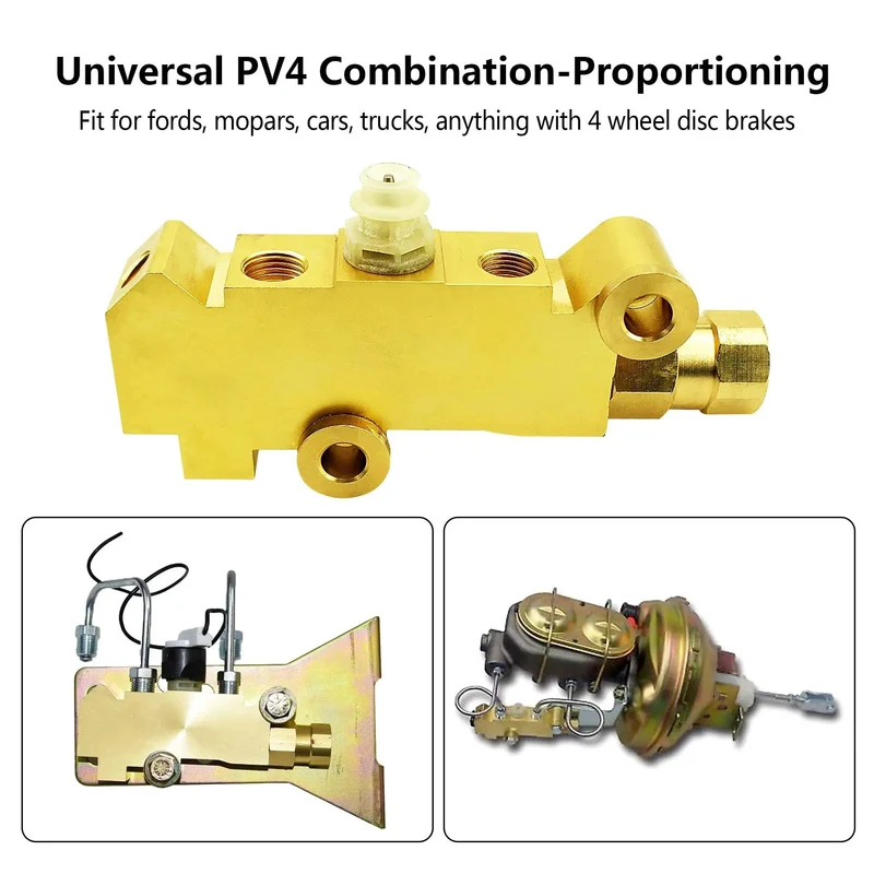 Dang Solid Brass PV4 Proportioning Valve Hardened Upgrade For Ford Chevy Mopar Classic Truck And Hotrod Disc Brake System Four Wheel Conversion That Slams Your Pedal Back Up When You Hit The Brakes And Handles Every Job With Ease And Precision