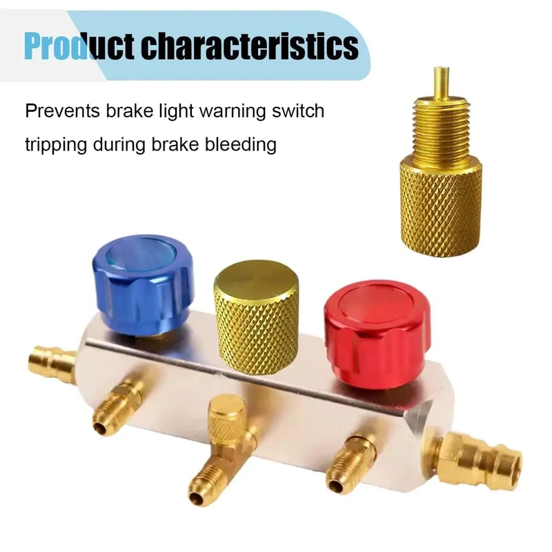 Shop Grade Brake Proportioning Valve Bleeder Tool For Non Adjustable Combination Valves Delivering No Sweat Disc And Drum Adaptation With Gnarly Quick Bleed Flow In Durable Gold Build