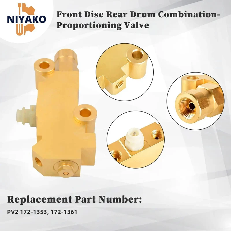 Solid Brass Disc Drum Proportioning Valve PV2 172-1353 Upgrade Your Rig with GM Chevy Street Rod Parts to Dial In Brake Balance and Boost Your Ride with Sick Stopping Power across All Platforms