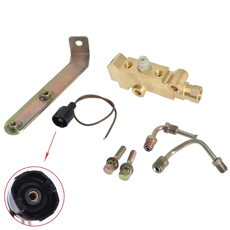 Disc Brake Proportioning Valve Combo Kit With Mounting Bracket For Classic Muscle Cars Includes Nine Sixteenth And One Half Inch Hard Lines Drops Right In To Guarantee Slick Stopping Power For Chevy Chevelle And Pontiac Gto Resto Builds