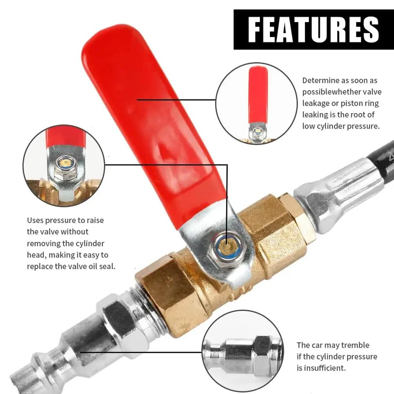 Heavy Duty Engine Air Valve Port Adapter M12 M14 To One Quarter Npt Brass Plug With Thick Rubber Hose For Ls Series V8 Motors Legit Pro Swap Rig Kit