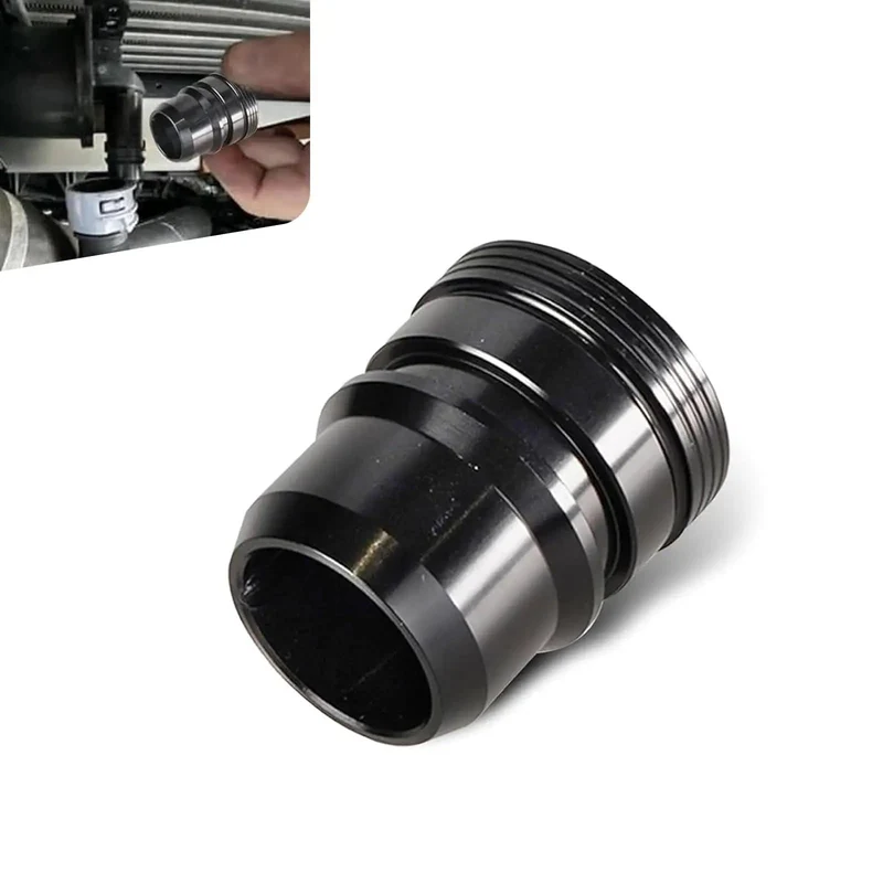 Heavy Duty Turbo Blow Off Valve Plug Rust Proof Aluminum Delete Cap Fits Ford F150 Explorer EcoBoost 2.7L 3.5L Kills That Gnarly Metallic Rattle Keeps Your Rig Humming Smooth Under Boost In Slick Black