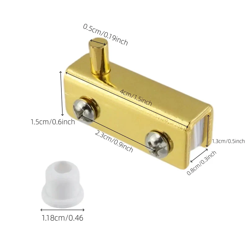 Killer Gold Glass Door Pivot Hinge Eight Piece Kit For Cabinet And Showcase Display Featuring Slick Clamp Design And Hassle Free Zero Drill Setup For Four To Six Millimeter Glass Panels