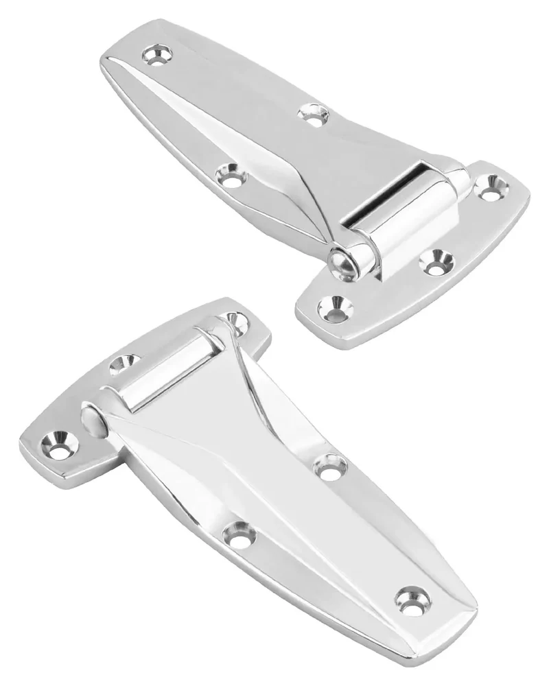 Rock Solid Heavy Duty Chrome Hinge 2 Pack Zinc Alloy RV Door Hardware For Class A Travel Trailers And Fifth Wheels Built Tough For BBQ Grills Smokers And Coolers Straight Up Corrosion Resistant