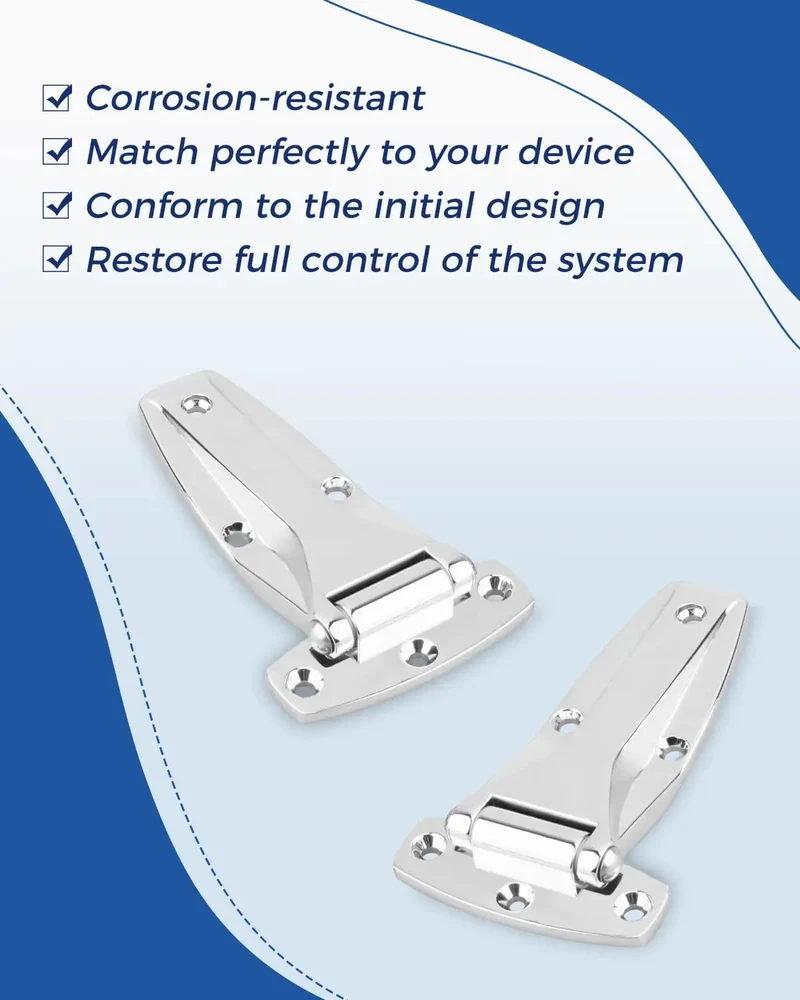 Rock Solid Heavy Duty Chrome Hinge 2 Pack Zinc Alloy RV Door Hardware For Class A Travel Trailers And Fifth Wheels Built Tough For BBQ Grills Smokers And Coolers Straight Up Corrosion Resistant