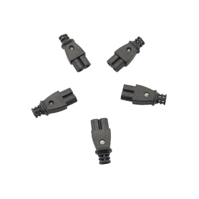 Five Pack C8 Male Power Socket With C7 Female Plug Outlet Connector Built Tough As Nails For Industrial Crews Zero Drama Setup Rock Solid Contacts Smooth Glide Motion Battle Ready Build