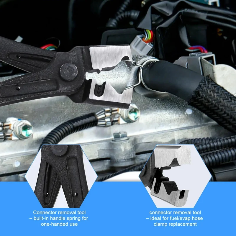 Heavy Duty 11 Piece Electrical Disconnect Pliers And Wire Stripper Kit With Hose Clamp Tool And Six 2 Pin Connector Sets For Straight Up Auto Wiring Jobs And Quick Fixes