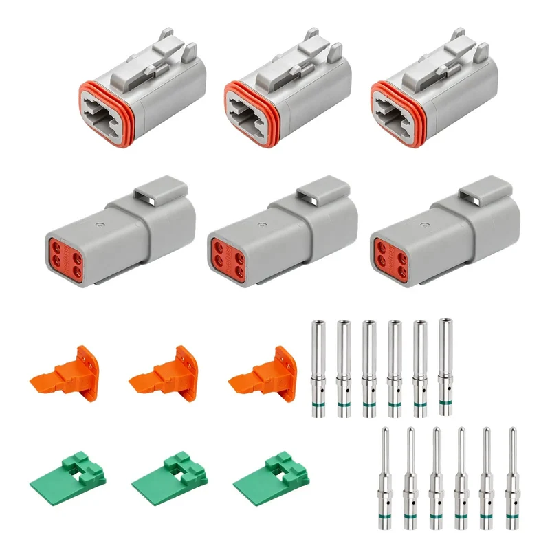 Top Shelf 4 Pin Connector Set Featuring Dt04-4P And Dt06-4S With A Lock Tight Wedge Design For Heavy Duty Electrical Wiring And Bulletproof Harness Upgrades
