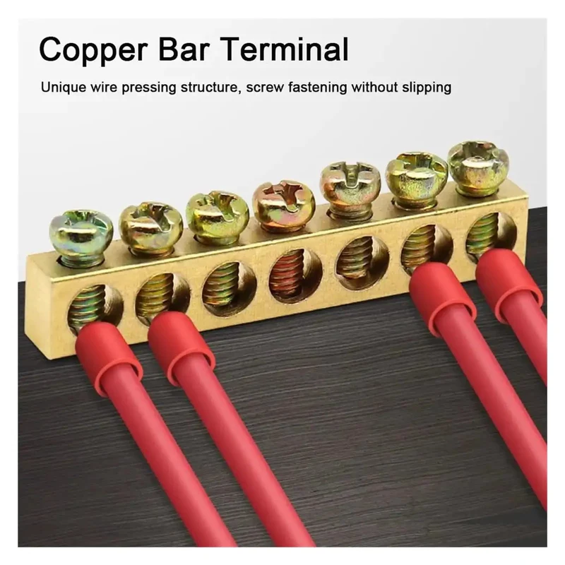 Top Shelf One Pack Golden Wire Screw Connector Terminal Block With Snug Six By Nine Crimp Holes For Heavy Duty Electrical Wiring And No Fuss Quick Connect Installations