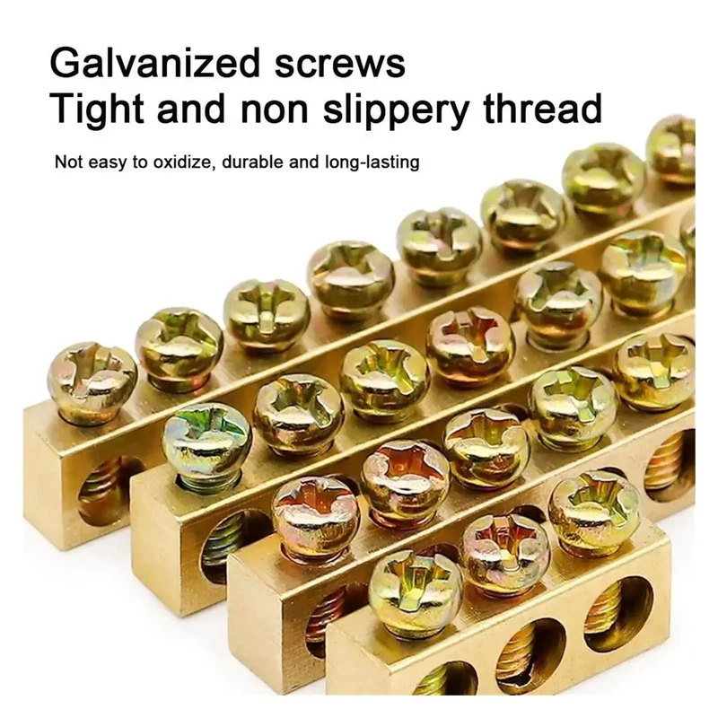 Top Shelf One Pack Golden Wire Screw Connector Terminal Block With Snug Six By Nine Crimp Holes For Heavy Duty Electrical Wiring And No Fuss Quick Connect Installations