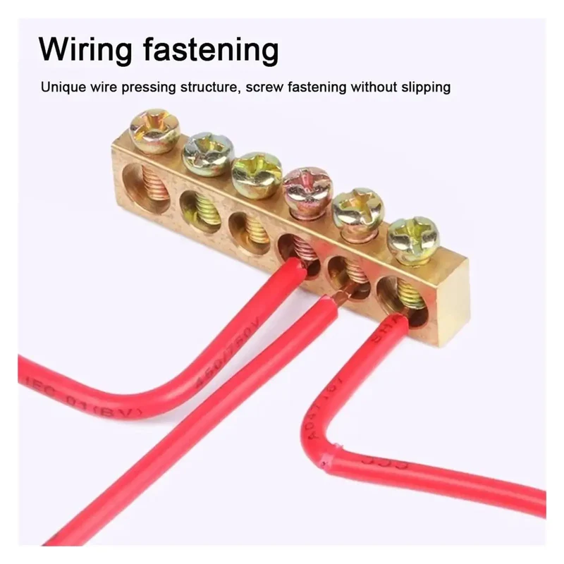Top Shelf One Pack Golden Wire Screw Connector Terminal Block With Snug Six By Nine Crimp Holes For Heavy Duty Electrical Wiring And No Fuss Quick Connect Installations