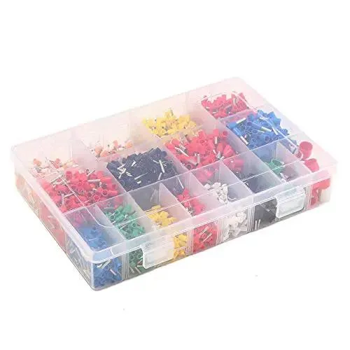 Top Shelf Copper Crimp Connectors For 22 Through 5 Awg Wire Featuring Thick Insulated Pin Terminals In Seven Vibrant Colors For Slick Electronics Projects And Hassle Free Plug And Play Assembly Kit