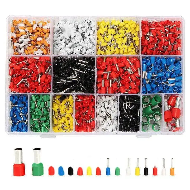 Top Shelf Copper Crimp Connectors For 22 Through 5 Awg Wire Featuring Thick Insulated Pin Terminals In Seven Vibrant Colors For Slick Electronics Projects And Hassle Free Plug And Play Assembly Kit