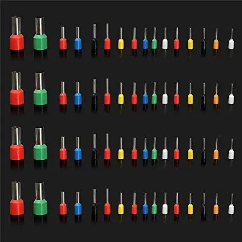 Top Shelf Copper Crimp Connectors For 22 Through 5 Awg Wire Featuring Thick Insulated Pin Terminals In Seven Vibrant Colors For Slick Electronics Projects And Hassle Free Plug And Play Assembly Kit