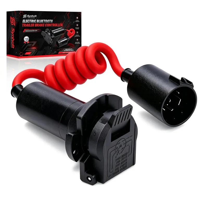 Wireless Bluetooth Trailer Brake Controller With 7 Pin Connector Plug That Lets You Dial In Braking Sensitivity On Your Smartphone For Heavy Hauls And Stress Free Road Trips