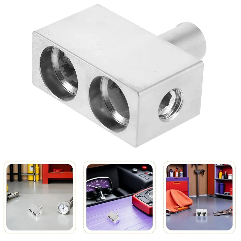 2 Pcs Premium Sonic Badass Car Audio Wire Reducer Dual Amp Input Adapter Aluminum Alloy High Power Seamless Integration Heavy Duty Amp Input Kit Durable Universal Fit Build