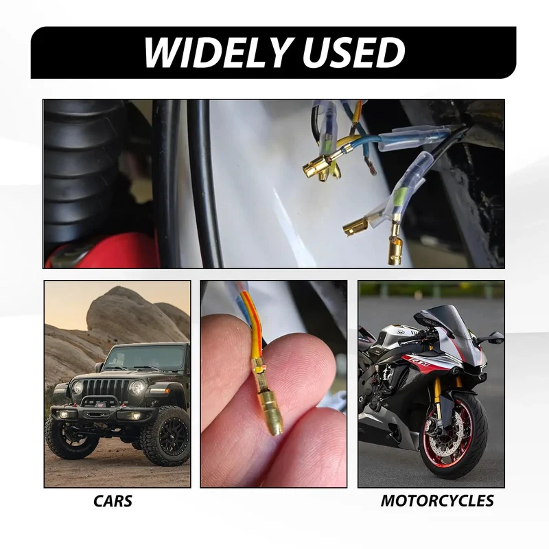 Badass 320 Piece Double Bullet Wire Connectors With Heat Resistant Nylon Sleeves 3.5Mm And 3.9Mm Male Female Brass Crimp Terminals For Smooth Car Wiring Harnesses And Electrical Mods
