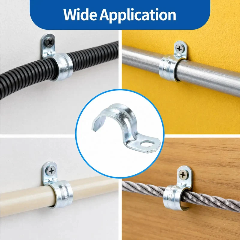 Heavy Duty One Hole 1/2 Emt Straps 100 Pack Zinc Plated Steel Conduit Clamps For Electrical Tubing Fits Like A Glove Indoor Outdoor No Sweat Setup Built To Go The Distance