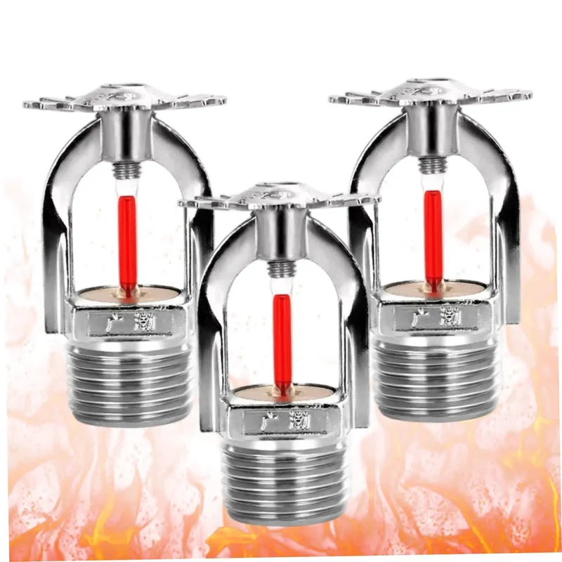 Heavy Duty Fire Sprinkler Head Pendant Type Quick Response Trigger 68 Degrees Celsius 155 Fahrenheit Designed To Work Hard At Home No Drama Activation Badass Safety Coverage Rock Solid Reliability 3 Piece Set