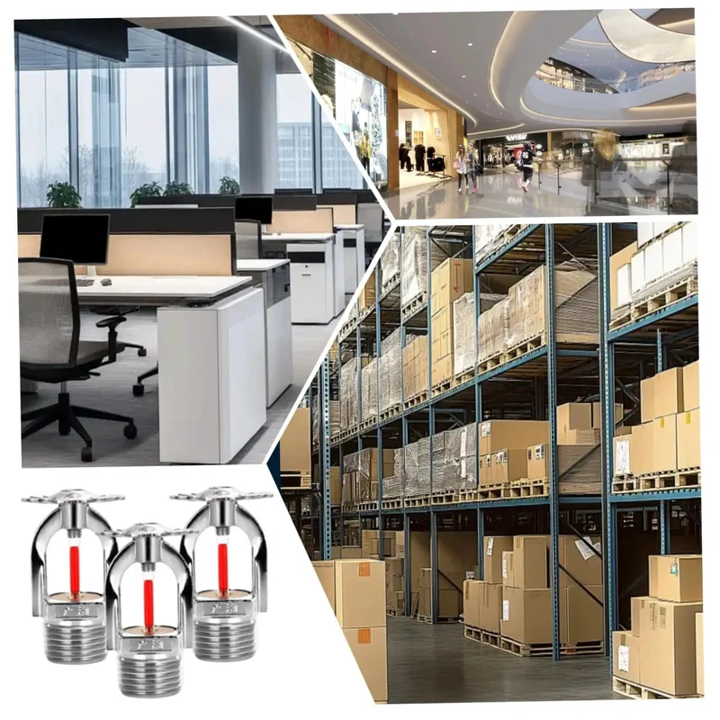 Heavy Duty Fire Sprinkler Head Pendant Type Quick Response Trigger 68 Degrees Celsius 155 Fahrenheit Designed To Work Hard At Home No Drama Activation Badass Safety Coverage Rock Solid Reliability 3 Piece Set