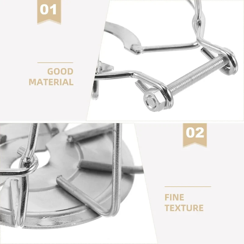 Set Of Four Stainless Steel Fire Sprinkler Cage Guards For Half Inch Heads Heavy Duty Anti Collision Shields Rock Solid Construction No Mess Setup Keeps Your Building Code Essentials Running Tight