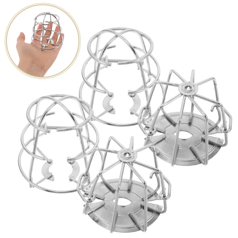 Set Of Four Stainless Steel Fire Sprinkler Cage Guards For Half Inch Heads Heavy Duty Anti Collision Shields Rock Solid Construction No Mess Setup Keeps Your Building Code Essentials Running Tight