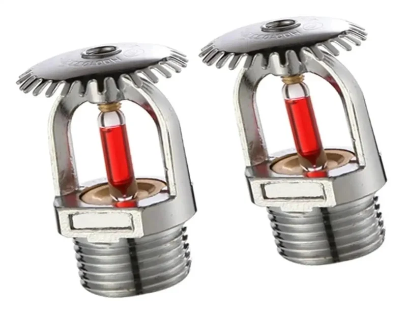 Heavy Hitter Quick Response Fire Sprinkler Heads Five Pack Dead Simple Upright Mounting One Half Inch Threaded Pipe Top Shelf Build For Ultimate Peace Of Mind Protection