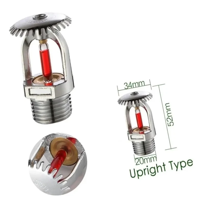 Heavy Hitter Quick Response Fire Sprinkler Heads Five Pack Dead Simple Upright Mounting One Half Inch Threaded Pipe Top Shelf Build For Ultimate Peace Of Mind Protection