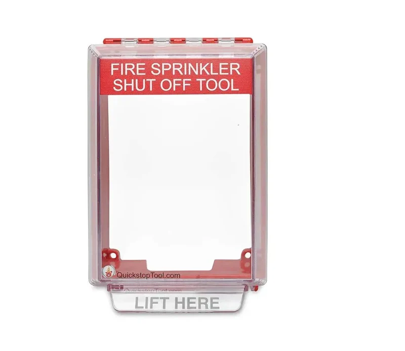 High Vis Wall Case For Fire Sprinkler Shut Off Tool Heavy Duty Polycarbonate Rack Guards Against Accidental Sprinkler Leaks Holds Upright Pendant Sidewall And Recessed Heads Smooth Indoor Outdoor Setup Save The Day In Emergencies