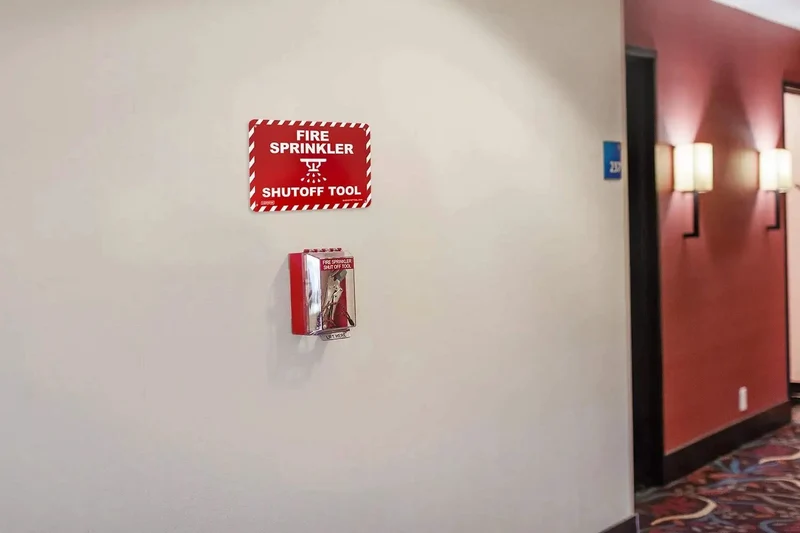 High Vis Wall Case For Fire Sprinkler Shut Off Tool Heavy Duty Polycarbonate Rack Guards Against Accidental Sprinkler Leaks Holds Upright Pendant Sidewall And Recessed Heads Smooth Indoor Outdoor Setup Save The Day In Emergencies