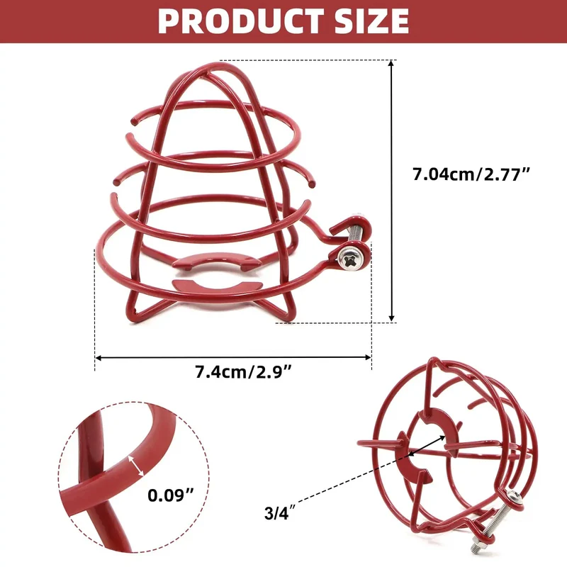 6 Pack 3/4 Inch Fire Sprinkler Head Cage Guards With Welded Steel Mesh And Red Powder Coating Built Tough As Nails To Shake Off Garage Hits While Keeping Your Extinguishing System Rock Solid And Ready To Roll