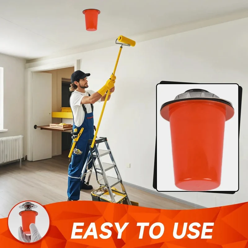 15 Pack Fire Sprinkler Covers With Super Strong Magnet Orange Paint Protection Caps Hella Quick Install For Painting Ceilings Removes In Seconds No Tape Residue Fits 3 Inch Depth Kickass DIY Solution.