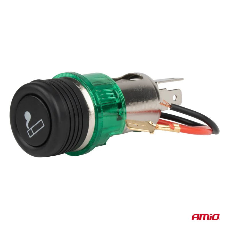 ALLUME-CIGARE 12V ENCASTRE AVEC ÉCLAIRAGE VERT AMIO