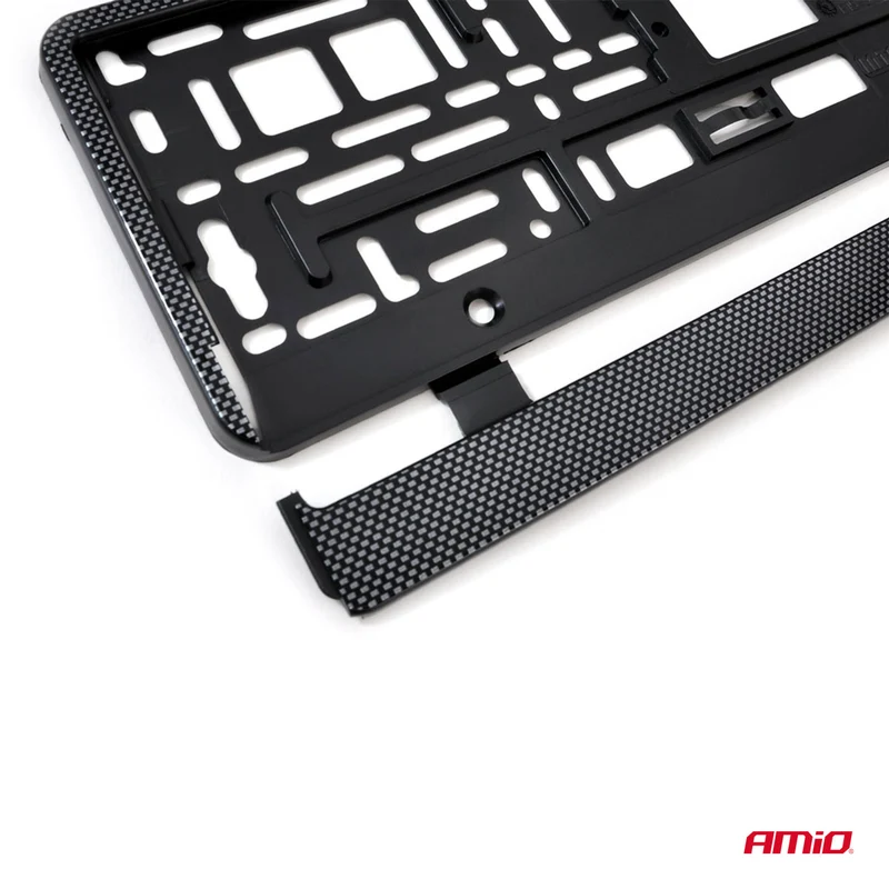 SUPPORT DE PLAQUE D'IMMATRICULATION EFFET CARBONE AMIO
