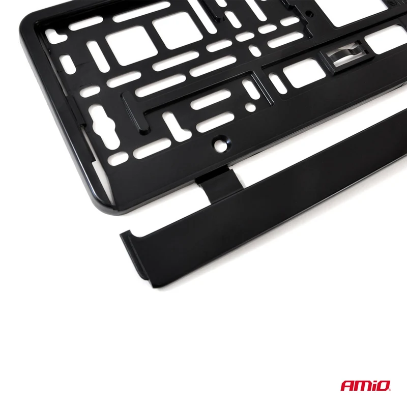 SUPPORT DE PLAQUE D'IMMATRICULATION NOIR AMIO