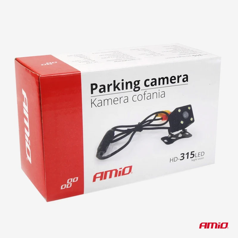 CAMÉRA DE RECUL 720P SUR SUPPORT ORIENTABLE AVEC ÉCLAIRAGE LED AMIO