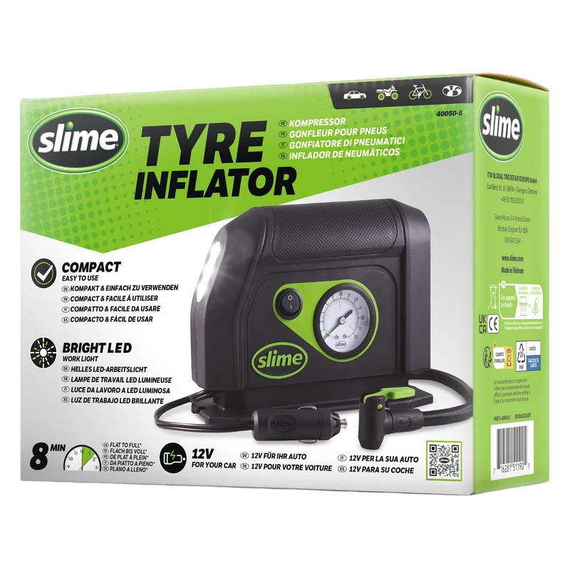 COMPRESSEUR GONFLEUR D'AIR 12V SLIME