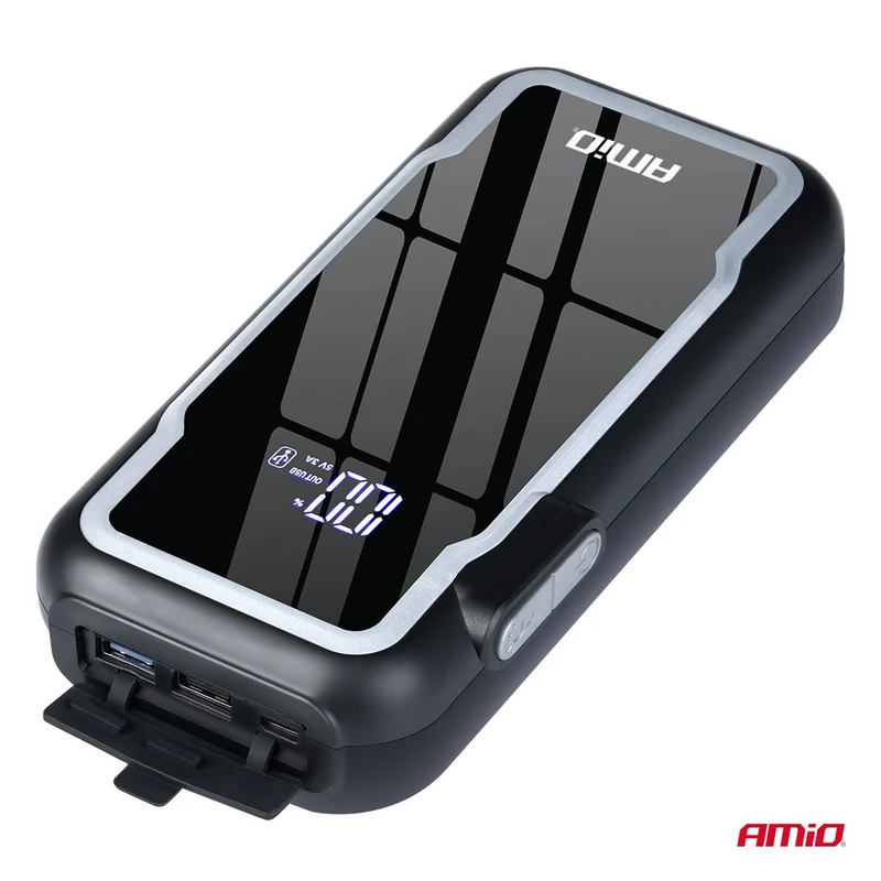 BOOSTER DEMARREUR 12V 1600A MAX 12000MAH 2XUSB LAMPE AMIO