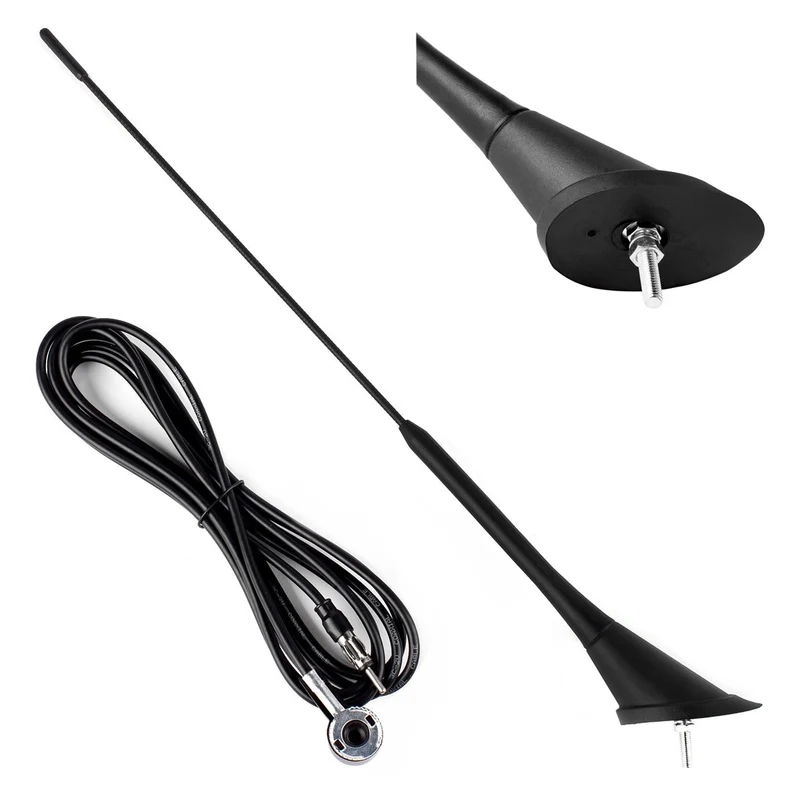 ANTENNE DE TOIT UNIVERSELLE 40 CM AMIO CABLE 3M AVEC DIN AMIO