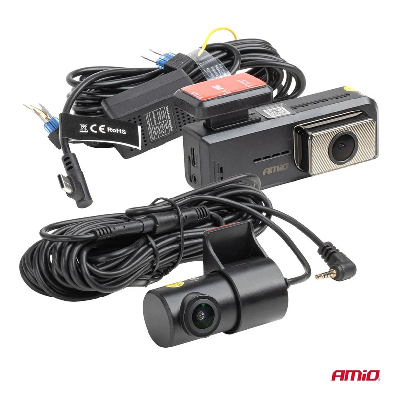 CAMERA EMBARQUEE DASHCAM AV + AR 2K +1K WLAN 512GB WIFI FULL HD AMIO