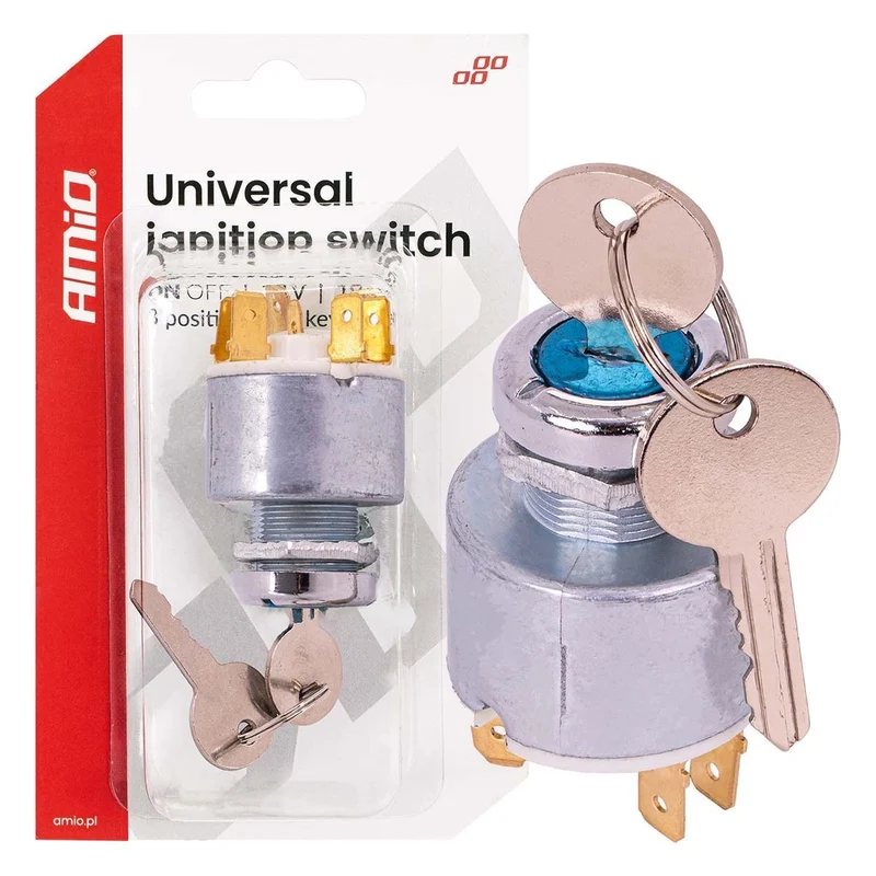 CONTACT D'ALLUMAGE UNIVERSEL 12V AVEC DEUX CLEFS AMIO