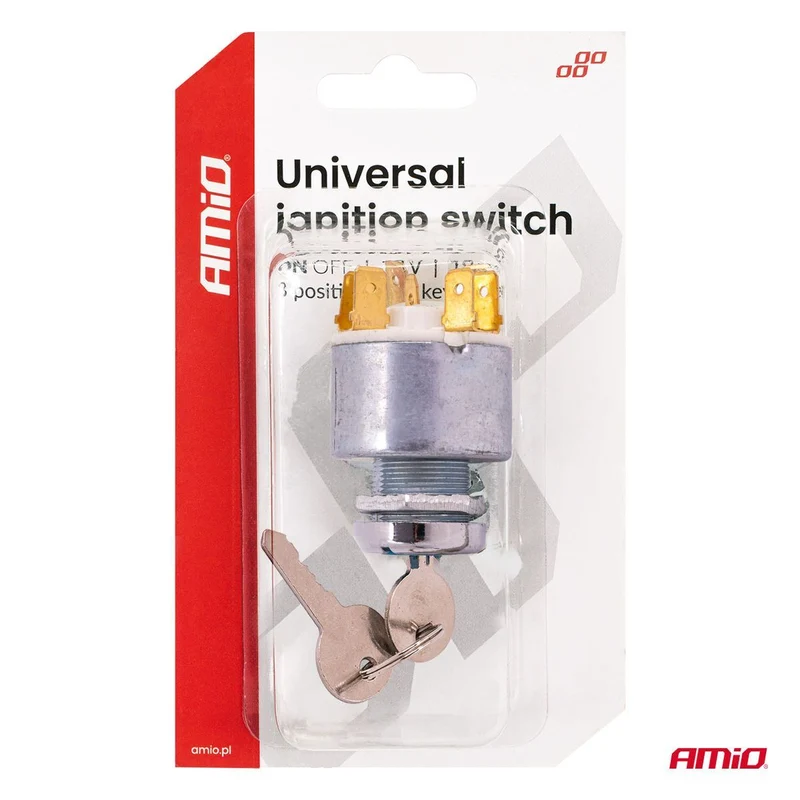 CONTACT D'ALLUMAGE UNIVERSEL 12V AVEC DEUX CLEFS AMIO