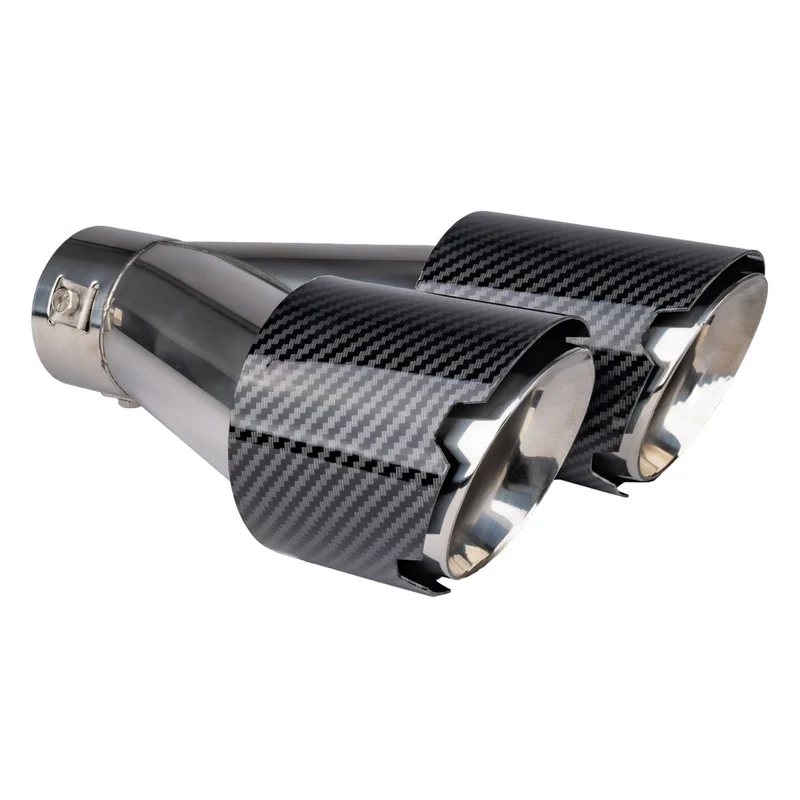 EMBOUT D'ÉCHAPPEMENT ACIER INOXYDABLE CARBONE DOUBLE AMIO