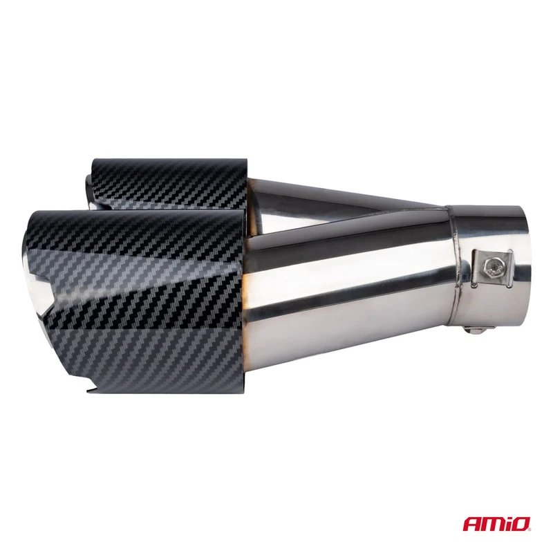 EMBOUT D'ÉCHAPPEMENT ACIER INOXYDABLE CARBONE DOUBLE AMIO